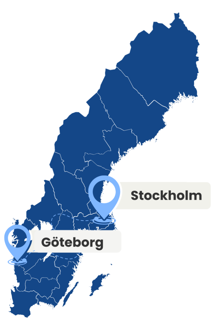 Flytt Göteborg Stockholm karta