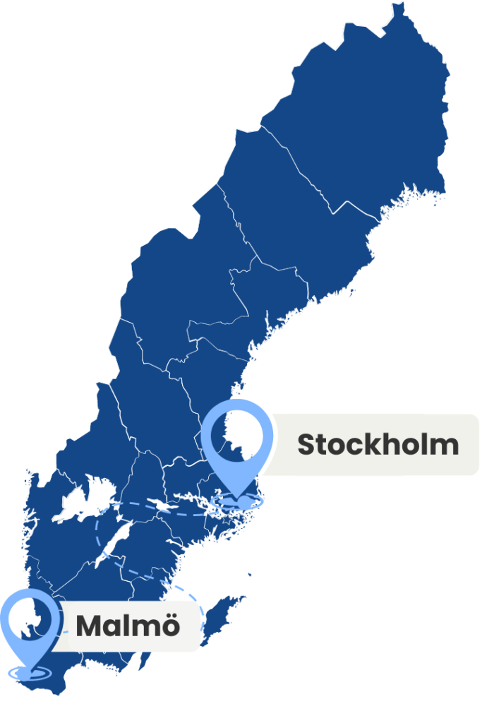 Flytt Malmö Stockholm karta